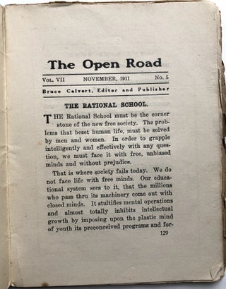 The Open Road, Official Organ of the Society of the Universal Brotherhood of Man, November, 1911. Vol. VII, No. 5