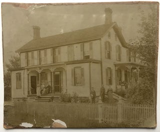 Item #H15322 1880s 9.5 x 8" photo of the Thomas residence in Zelienople, PA
