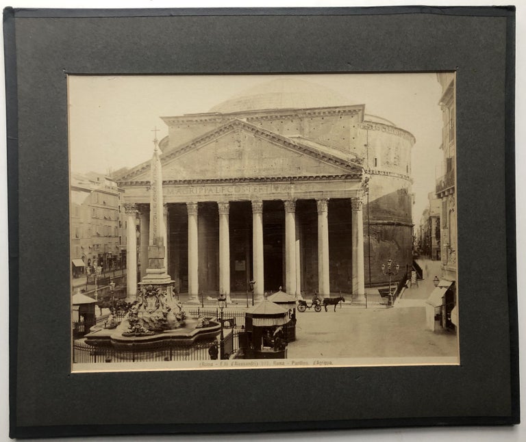 Item #H15323 6 old 8x10 1890s tourist photos of Roman ruins in Rome and one of Venice, mounted and with old mats