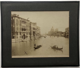 6 old 8x10 1890s tourist photos of Roman ruins in Rome and one of Venice, mounted and with old mats