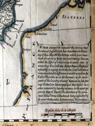 A New and very Accurate Map of South Britain, or England and Wales, 1747 framed map with original color