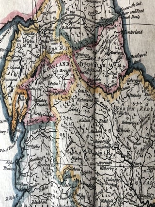 A New and very Accurate Map of South Britain, or England and Wales, 1747 framed map with original color