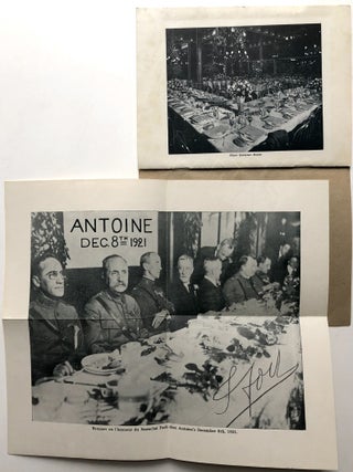 Ca. 1922 brochure pamphlet: Antoine's and Antoine's Annex Restaurant, Jules Alciatore, Proprietor (New Orleans)