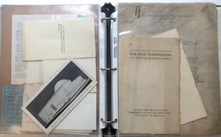 1936-1940 binder of correspondance, brochures, scripts, lectures, on the founding and opening of Buhl Planetarium in Pittsburgh