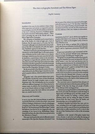 Der Antichrist und die fünfzehn Zeichen Faksimile-Ausgabe des einzigen erhaltenen chiroxylographishen Blockbuches, 2 volumes