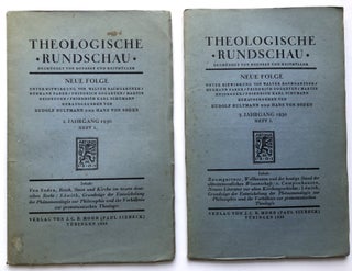 Item #H15505 Theologische Rundschau, 2. Jahrgang 1930 Heft 1 & 5. Karl Lowith, Walter Baumgartner...