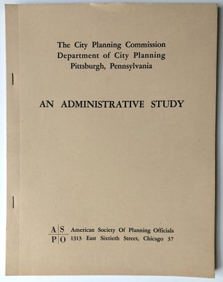 Item #H15515 The City Planning Commission, Department of City Planning, Pittsburgh, Pennsylvania:...