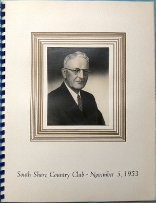 Souvenir photo album from James Walsh 75th Birthday Dinner, South Shore Country Club, Nov. 5, 1953 Chicago