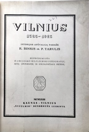 Vilnius 1323-1923