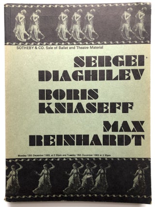 Item #H15612 Sale of Ballet and Theatre Material, December 15-16, 1969: Sergie Diaghilev, Boris...