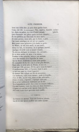 Adromaque D'Euripide, one of 50 copies, inscribed to Silvain's daughter