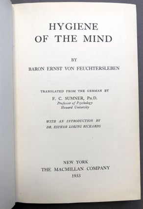 Hygiene of the Mind, translated from the German by F. C. Sumner
