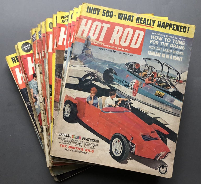 Item #H15765 Group of 21 HOT ROD magazines from1957-1963. Hot Rodding.