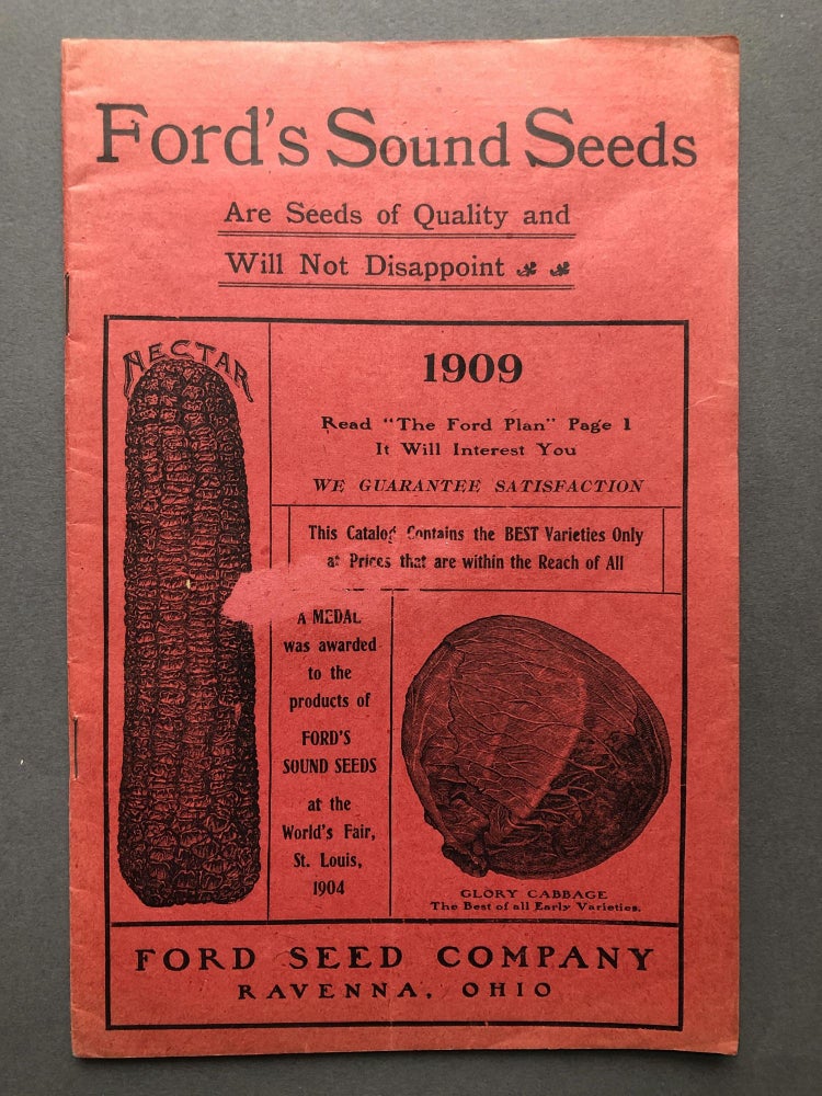 Item #H15820 Ford's Sound Seeds, 1909 catalog. Ford Seed Co.