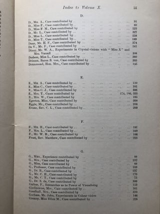 Indices from Vol. 1 (1882) to Vol. 17 (1901-1903) of Proceedings of the Society for Psychical Research