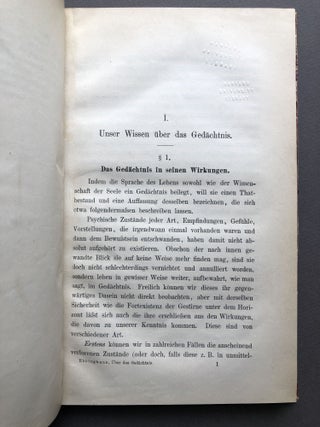 Über das Gedächtnis: Untersuchungen zur experimentellen Psychologie [1885; the first book on learning theory]