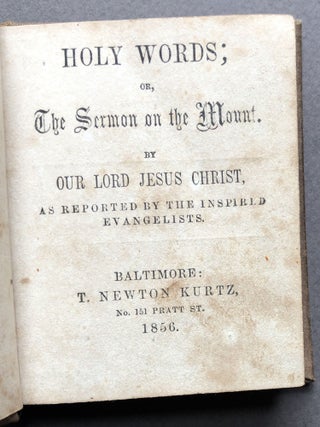 Holy Words, or, The Sermon on the Mount...