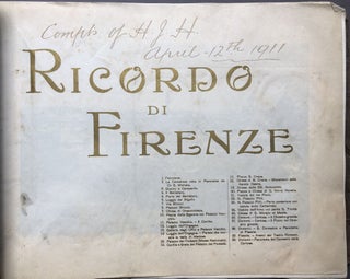 Large 1911 View Book Ricordo di Firenze inscribed by Henry J. Heinz