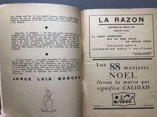 Revista Seleccion Cuadernos mensuales de Cultura, No. 3 (1933), with movie reviews by Borges and Lynch's "El Estanciero"