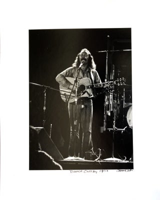 Item #H16143 Original silver bromide photograph of David Crosby in concert, 1973. Catharine Carter