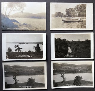 28 1910s postcards of MAINE incl. many RPPC: Bath, Brunswick, Bowdoin, Jefferson, Damariscotta Lake, &c.