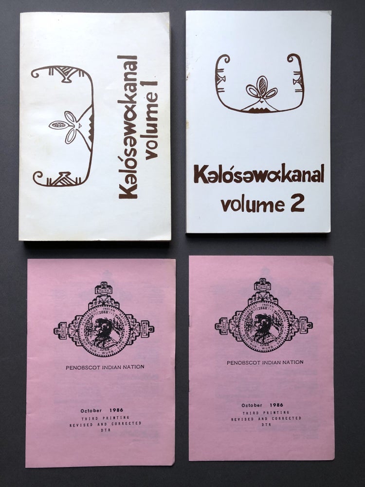 Item #H16232 [Kelosewakanal] Kelosewakani-awíhkhikan: Book of Illustrated Words, 2 volumes -- pictorial dictionary of the Penobscot Indian Language. Carol A. Dana, Pauleena M. Seeber, Jr., Frank T. Siebert.