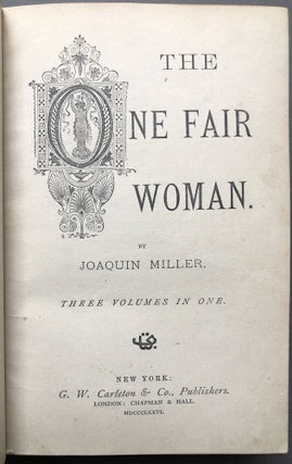The One Fair Woman - finely bound and with tipped in letter from Miller
