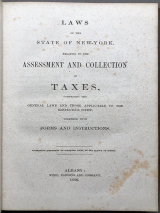 Laws of the State of New York Relating to the Assessment and Collection of Taxes