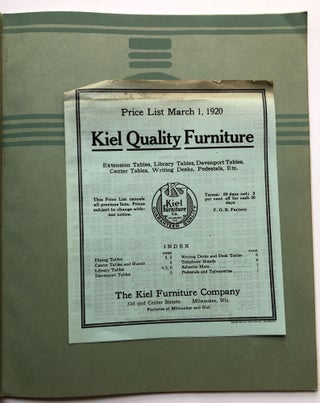 Kiel Furniture Catalogue for 1913, 1916, 1917, 1918 & 1920 -- Arts & Crafts, Mission, Quarter-Sawn Oak, Maple, etc.