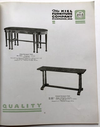 Kiel Furniture Catalogue for 1913, 1916, 1917, 1918 & 1920 -- Arts & Crafts, Mission, Quarter-Sawn Oak, Maple, etc.