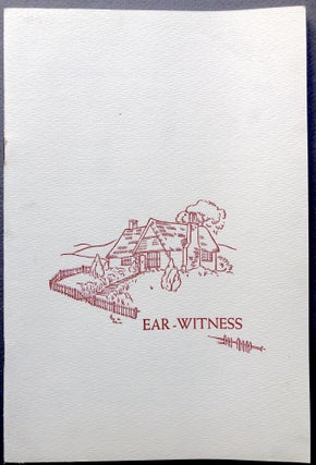 Item #H16569 Ear-Witness [an account of listening to the radio in Britain on September 3, 1939]....