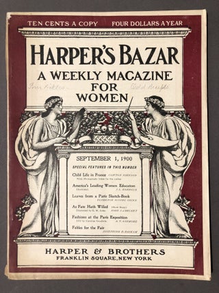 Item #H16643 Harper's Bazar, a Weekly Magazine for Women, September 1, 1900. "Madge Clifton...