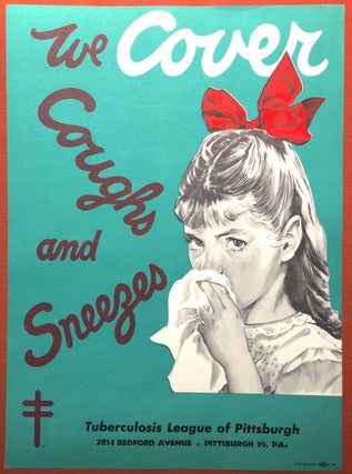 Item #H1666 6 small health posters from 1952 with Native American theme, with health advice from...