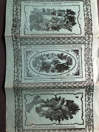 Ca. 1880s New Sample Book from the Ohio Card Company, Cadiz, Ohio - with 6 original chromolithograph die-cut cards