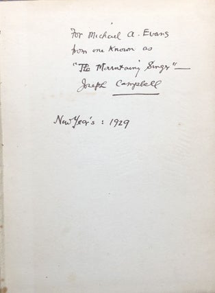 The Mountainy Singer - inscribed copy