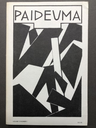 Item #H16996 Paideuma, a journal devoted to Ezra Pound scholarship. Vol. 12 no. 1, Spring 1983....