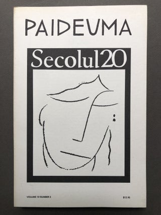 Item #H16998 Paideuma, a journal devoted to Ezra Pound scholarship. Vol. 10 no. 2, Fall 1981....