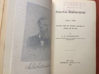 Item #H1708 Personal Reminiscences 1840-1890, including some not hitherto published of Lincoln...