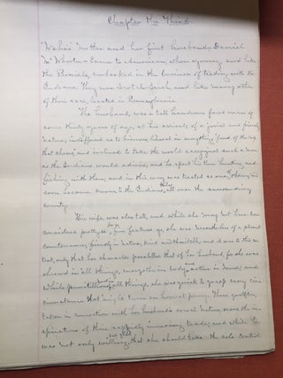 "Loolee Palava" A French - Indian Romance of Fort Duquesne -- 58 pp handwritten manuscript of a novelette set in Pittsburgh during the Seven Years War. Ca. 1896.