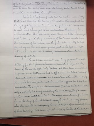 "Loolee Palava" A French - Indian Romance of Fort Duquesne -- 58 pp handwritten manuscript of a novelette set in Pittsburgh during the Seven Years War. Ca. 1896.