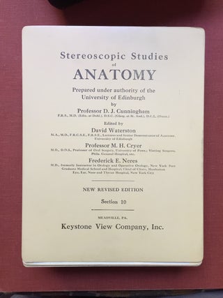 Stereoscopic Studies of Anatomy Prepared under the Authority of the University of Edinburgh: SECTION X (10): TEMPORAL BONE, INTERNAL EAR