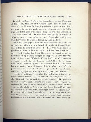 The Campaign of Chancellorsville (1881) inscribed to the Comte de Paris, fellow Civil War historian!