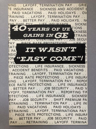 Item #H19106 40 Years of UE Gains in GE: It Wasn't "Easy Come"! Radio United Electrical, Machine...