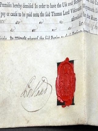 Large vellum 1775 rental agreement, Portland Place London signed by architects Robert & James Adam