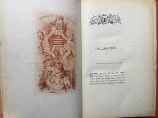 Le Parnasse Satyrique Du Dix Neuvieme Siecle (1881) - with original autographed erotic poem by Theophile Gautier, Tome 1er, II; Le Nouveau Parnasse Satyrique (1881), Pieces Nouvelles, Inconnues et Inédites...