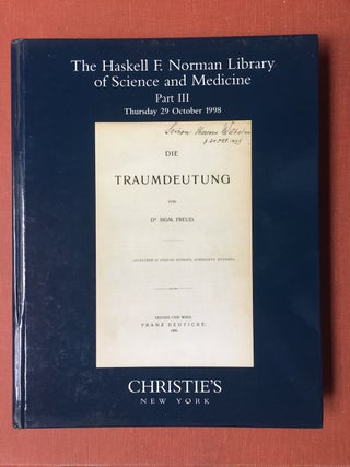 Item #H1954 The Haskell F. Norman Library of Science and Medicine Part III (The Modern Age)...