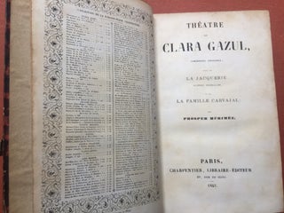 Item #H1994 Théatre de Clara Gazul, Comédienne Espagnole, suivi de La Jacquerie, Scenes...