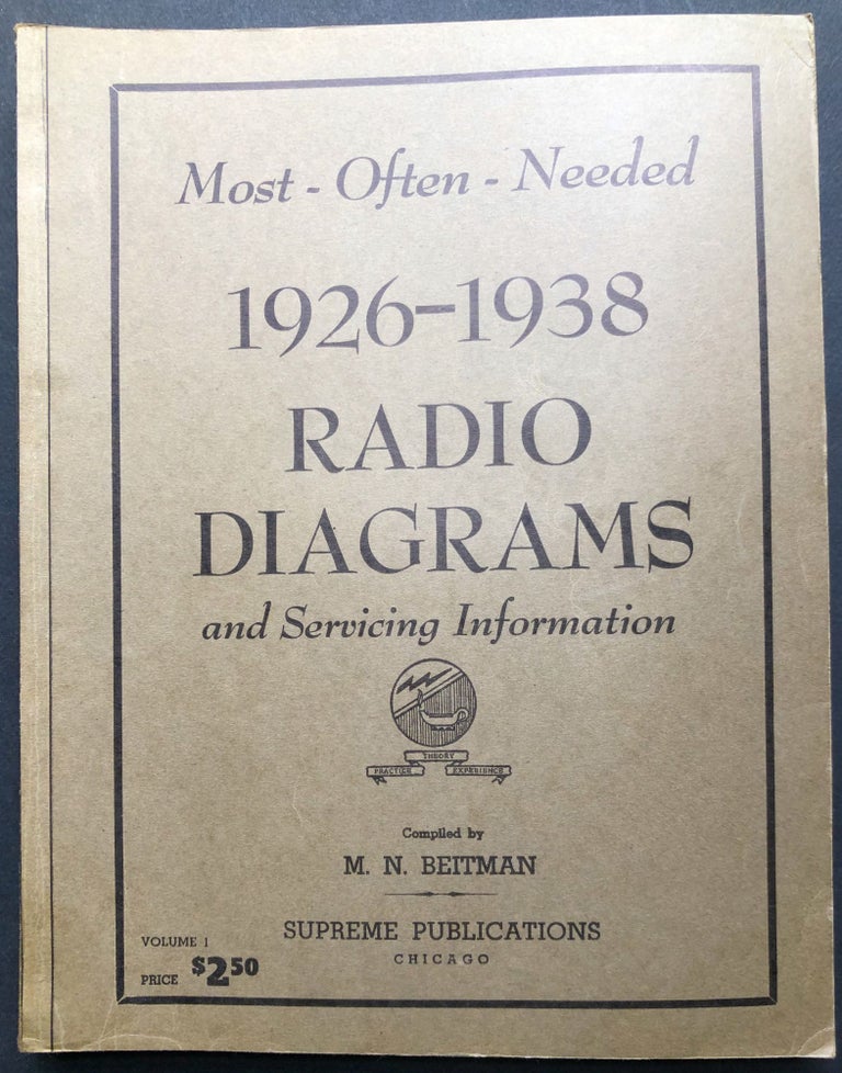 Item #H20357 Most Often Needed: 1926-1938 Radio Diagrams and Servicing Information. M. N. Beitman.