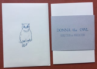 Item #H2090 Donna the Owl (limited edition). Gerald Stern, Patricia Stern