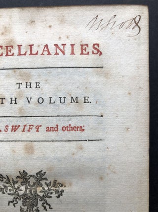 Miscellanies, 12 vols. 1745-1749; Sir Walter Scott&rsquo;s copy